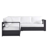 Tahoe 3-Piece Outdoor Patio Powder-Coated Aluminum Sectional Sofa Set by Lefancy