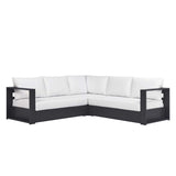 Tahoe 3-Piece Outdoor Patio Powder-Coated Aluminum Sectional Sofa Set by Lefancy