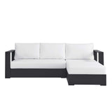 Tahoe 2-Piece Outdoor Patio Powder-Coated Aluminum Right-Facing Chaise Sectional Sofa Set by Lefancy