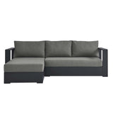 Tahoe 2-Piece Outdoor Patio Powder-Coated Aluminum Left-Facing Chaise Sectional Sofa Set by Lefancy