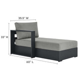 Tahoe 2-Piece Outdoor Patio Powder-Coated Aluminum Left-Facing Chaise Sectional Sofa Set by Lefancy