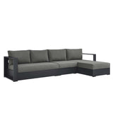 Tahoe 3-Piece Outdoor Patio Powder-Coated Aluminum Right-Facing Chaise Sectional Sofa Set by Lefancy