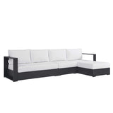 Tahoe 3-Piece Outdoor Patio Powder-Coated Aluminum Right-Facing Chaise Sectional Sofa Set by Lefancy