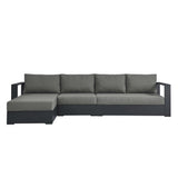 Tahoe 3-Piece Outdoor Patio Powder-Coated Aluminum Left-Facing Chaise Sectional Sofa Set by Lefancy