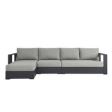 Tahoe 3-Piece Outdoor Patio Powder-Coated Aluminum Left-Facing Chaise Sectional Sofa Set by Lefancy