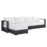 Tahoe 3-Piece Outdoor Patio Powder-Coated Aluminum Left-Facing Chaise Sectional Sofa Set by Lefancy