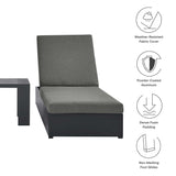 Tahoe 3-Piece Outdoor Patio Powder-Coated Aluminum Chaise Lounge Set by Lefancy