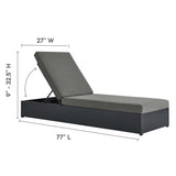 Tahoe 3-Piece Outdoor Patio Powder-Coated Aluminum Chaise Lounge Set by Lefancy