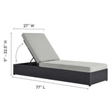 Tahoe 3-Piece Outdoor Patio Powder-Coated Aluminum Chaise Lounge Set by Lefancy