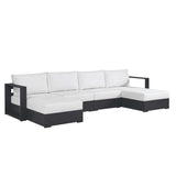 Tahoe 4-Piece Outdoor Patio Powder-Coated Aluminum Sectional Sofa Set by Lefancy