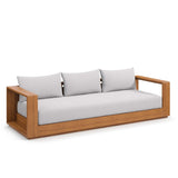 Tahoe Outdoor Patio Acacia Wood Sofa by Lefancy