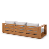 Tahoe Outdoor Patio Acacia Wood Sofa by Lefancy