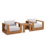 Tahoe 3-Piece Outdoor Patio Acacia Wood Furniture Set by Lefancy