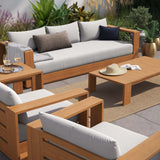 Tahoe 5-Piece Outdoor Patio Acacia Wood Furniture Set by Lefancy