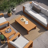 Tahoe 5-Piece Outdoor Patio Acacia Wood Furniture Set by Lefancy