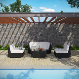 Camfora 5 Piece Outdoor Patio Sectional Set by Lefancy