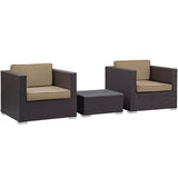 Burrow 3 Piece Outdoor Patio Sofa Set by Lefancy