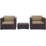 Burrow 3 Piece Outdoor Patio Sofa Set by Lefancy