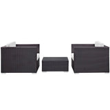 Burrow 3 Piece Outdoor Patio Sofa Set by Lefancy