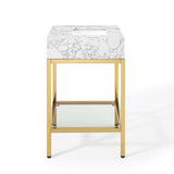 Kingsley 26" Gold Stainless Steel Bathroom Vanity by Lefancy