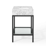 Kingsley 26" Black Stainless Steel Bathroom Vanity by Lefancy