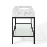 Kingsley 50" Black Stainless Steel Bathroom Vanity by Lefancy