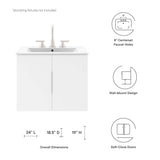 Vitality 24" Bathroom Vanity Cabinet (Sink Basin Not Included) by Lefancy