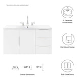 Vitality 36" Bathroom Vanity Cabinet (Sink Basin Not Included) by Lefancy