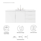 Vitality 48" Double or Single Sink Compatible (Not Included) Bathroom Vanity Cabinet by Lefancy