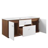 Transmit 48" Wall-Mount Bathroom Vanity by Lefancy