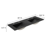 Cayman 48" Double Basin Bathroom Sink by Lefancy