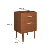 Cassia 24" Teak Wood Bathroom Vanity Cabinet (Sink Basin Not Included) by Lefancy