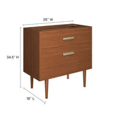 Cassia 36" Teak Wood Bathroom Vanity Cabinet (Sink Basin Not Included) by Lefancy