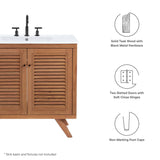 Birdie 36" Teak Wood Bathroom Vanity Cabinet (Sink Basin Not Included) by Lefancy