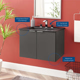 Maybelle 24" Wall-Mount Bathroom Vanity by Lefancy