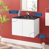 Maybelle 24" Wall-Mount Bathroom Vanity by Lefancy