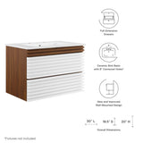 Render 30" Wall-Mount Bathroom Vanity by Lefancy