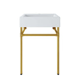 Redeem 24" Wall-Mount Gold Stainless Steel Bathroom Vanity by Lefancy