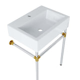 Redeem 24" Silver Stainless Steel Wall-Mount Bathroom Vanity by Lefancy