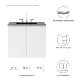 Bryn 30" Wall-Mount Bathroom Vanity (Sink Basin Not Included) by Lefancy