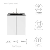 Bryn 24" Wall-Mount Bathroom Vanity by Lefancy