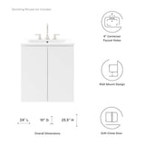 Bryn 24" Wall-Mount Bathroom Vanity by Lefancy