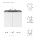 Bryn 30" Wall-Mount Bathroom Vanity by Lefancy