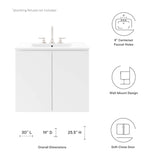 Bryn 30" Wall-Mount Bathroom Vanity by Lefancy