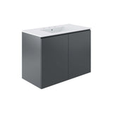 Bryn 36" Wall-Mount Bathroom Vanity by Lefancy