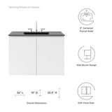 Bryn 36" Wall-Mount Bathroom Vanity by Lefancy