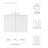 Bryn 36" Wall-Mount Bathroom Vanity by Lefancy