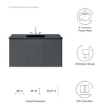 Bryn 48" Wall-Mount Bathroom Vanity by Lefancy