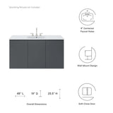 Bryn 48" Wall-Mount Bathroom Vanity by Lefancy