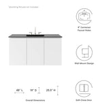 Bryn 48" Wall-Mount Bathroom Vanity by Lefancy